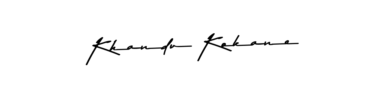 Khandu Kokane stylish signature style. Best Handwritten Sign (Asem Kandis PERSONAL USE) for my name. Handwritten Signature Collection Ideas for my name Khandu Kokane. Khandu Kokane signature style 9 images and pictures png