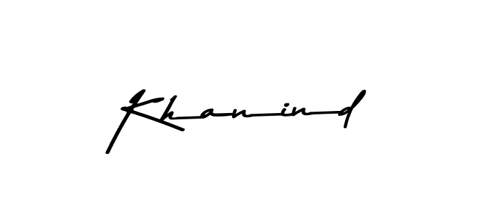 Design your own signature with our free online signature maker. With this signature software, you can create a handwritten (Asem Kandis PERSONAL USE) signature for name Khanind. Khanind signature style 9 images and pictures png