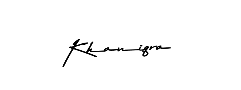 Khaniqra stylish signature style. Best Handwritten Sign (Asem Kandis PERSONAL USE) for my name. Handwritten Signature Collection Ideas for my name Khaniqra. Khaniqra signature style 9 images and pictures png
