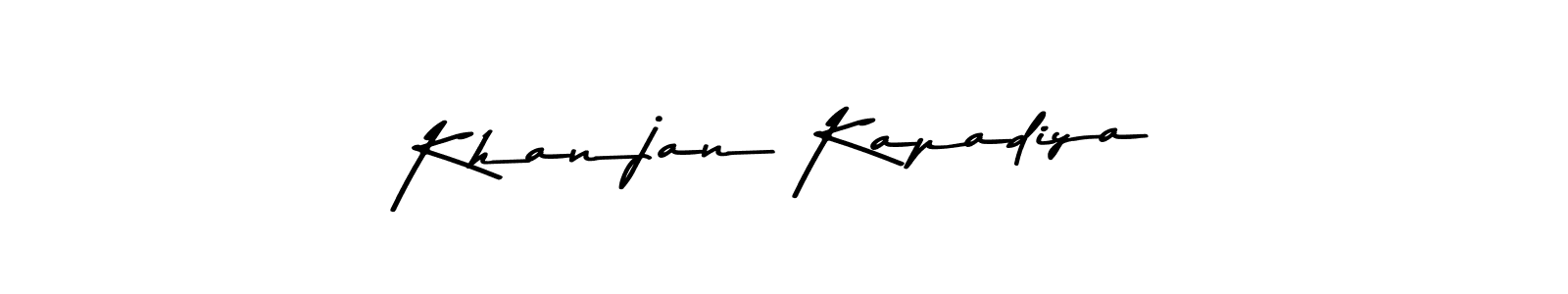 You can use this online signature creator to create a handwritten signature for the name Khanjan Kapadiya. This is the best online autograph maker. Khanjan Kapadiya signature style 9 images and pictures png