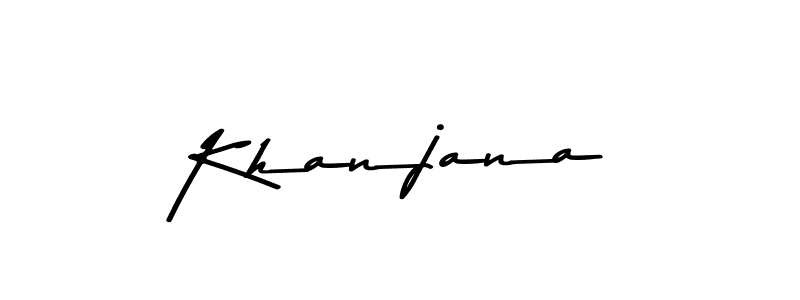 Use a signature maker to create a handwritten signature online. With this signature software, you can design (Asem Kandis PERSONAL USE) your own signature for name Khanjana. Khanjana signature style 9 images and pictures png