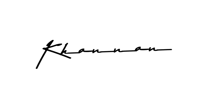 Use a signature maker to create a handwritten signature online. With this signature software, you can design (Asem Kandis PERSONAL USE) your own signature for name Khannan. Khannan signature style 9 images and pictures png