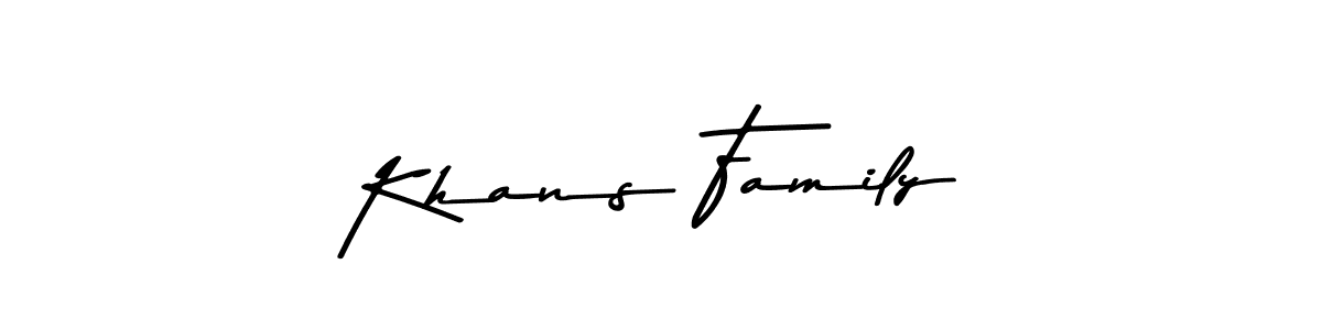 Use a signature maker to create a handwritten signature online. With this signature software, you can design (Asem Kandis PERSONAL USE) your own signature for name Khans Family. Khans Family signature style 9 images and pictures png