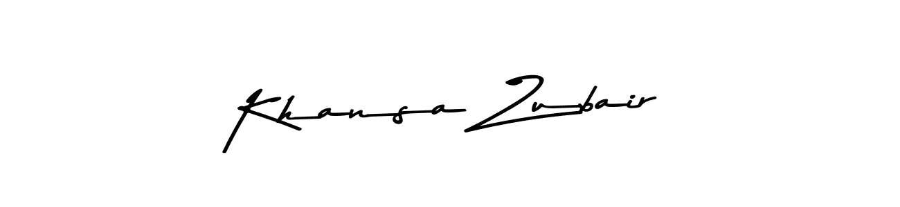 Make a beautiful signature design for name Khansa Zubair. Use this online signature maker to create a handwritten signature for free. Khansa Zubair signature style 9 images and pictures png