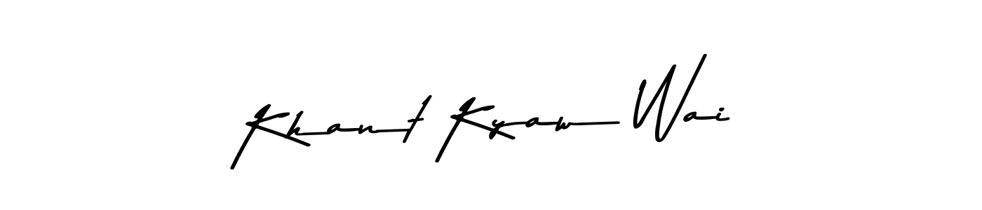 This is the best signature style for the Khant Kyaw Wai name. Also you like these signature font (Asem Kandis PERSONAL USE). Mix name signature. Khant Kyaw Wai signature style 9 images and pictures png