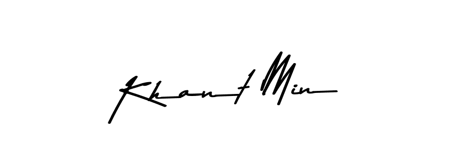 Create a beautiful signature design for name Khant Min. With this signature (Asem Kandis PERSONAL USE) fonts, you can make a handwritten signature for free. Khant Min signature style 9 images and pictures png