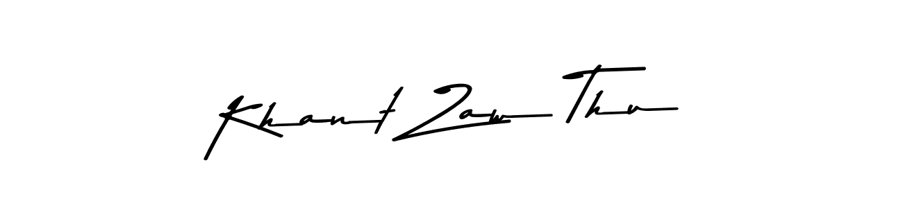 The best way (Asem Kandis PERSONAL USE) to make a short signature is to pick only two or three words in your name. The name Khant Zaw Thu include a total of six letters. For converting this name. Khant Zaw Thu signature style 9 images and pictures png