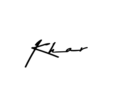 Make a beautiful signature design for name Khar. With this signature (Asem Kandis PERSONAL USE) style, you can create a handwritten signature for free. Khar signature style 9 images and pictures png