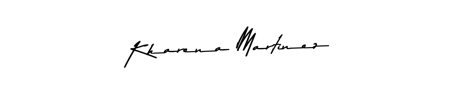 Create a beautiful signature design for name Kharena Martinez. With this signature (Asem Kandis PERSONAL USE) fonts, you can make a handwritten signature for free. Kharena Martinez signature style 9 images and pictures png