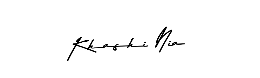How to make Khashi Nia name signature. Use Asem Kandis PERSONAL USE style for creating short signs online. This is the latest handwritten sign. Khashi Nia signature style 9 images and pictures png