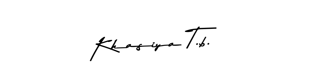 You can use this online signature creator to create a handwritten signature for the name Khasiya T.b.. This is the best online autograph maker. Khasiya T.b. signature style 9 images and pictures png