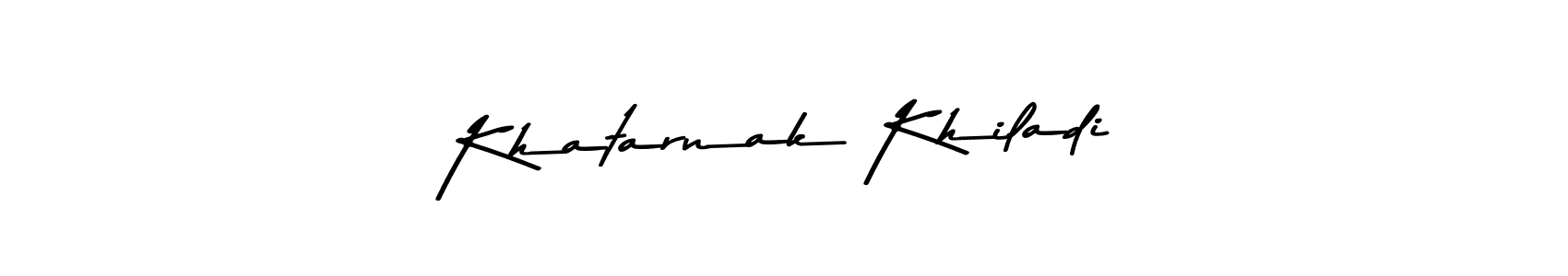 Khatarnak Khiladi stylish signature style. Best Handwritten Sign (Asem Kandis PERSONAL USE) for my name. Handwritten Signature Collection Ideas for my name Khatarnak Khiladi. Khatarnak Khiladi signature style 9 images and pictures png