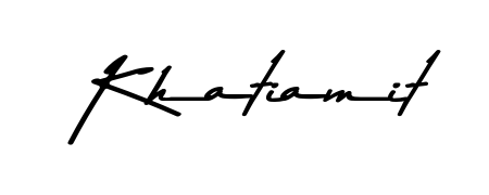 Get inspired by this graceful Asem Kandis PERSONAL USE signature style for name Khatiamit. Smooth loops and balanced proportions for everyday use. Khatiamit signature style 9 images and pictures png