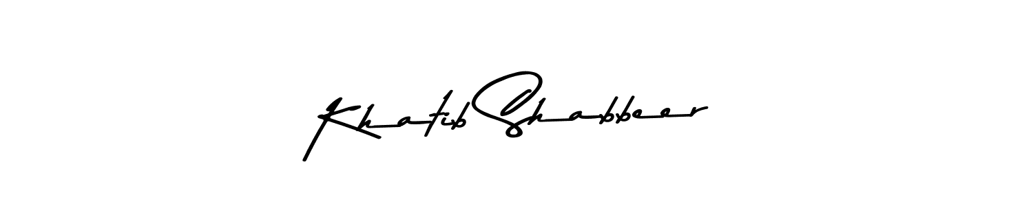 You should practise on your own different ways (Asem Kandis PERSONAL USE) to write your name (Khatib Shabbeer) in signature. don't let someone else do it for you. Khatib Shabbeer signature style 9 images and pictures png