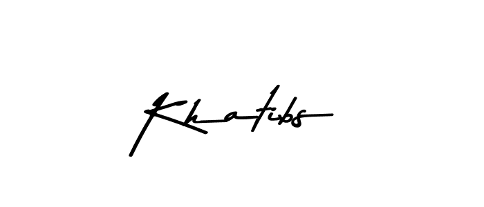 You should practise on your own different ways (Asem Kandis PERSONAL USE) to write your name (Khatibs) in signature. don't let someone else do it for you. Khatibs signature style 9 images and pictures png