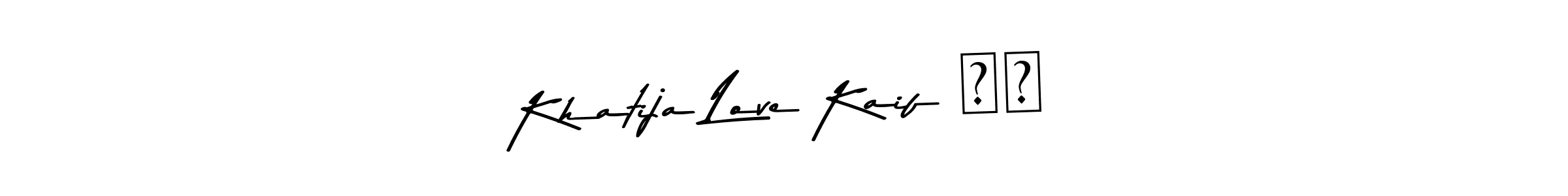 Make a beautiful signature design for name Khatija Love Kaif ❤️. With this signature (Asem Kandis PERSONAL USE) style, you can create a handwritten signature for free. Khatija Love Kaif ❤️ signature style 9 images and pictures png