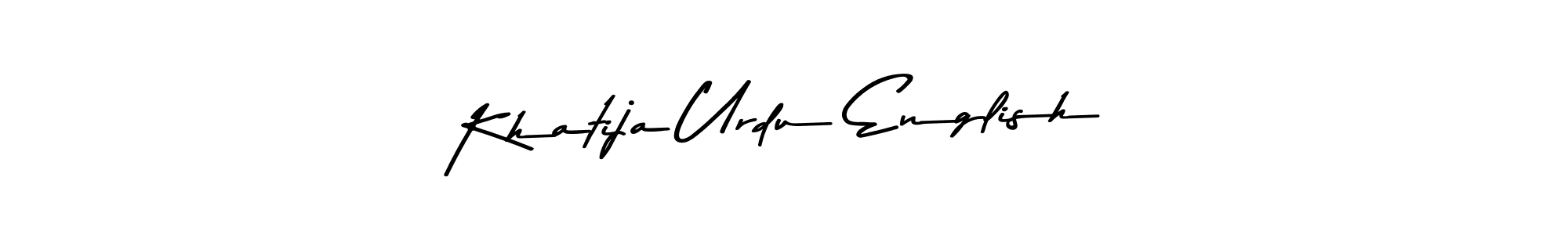 Also we have Khatija Urdu English name is the best signature style. Create professional handwritten signature collection using Asem Kandis PERSONAL USE autograph style. Khatija Urdu English signature style 9 images and pictures png