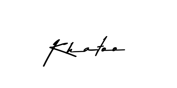 Design your own signature with our free online signature maker. With this signature software, you can create a handwritten (Asem Kandis PERSONAL USE) signature for name Khatoo. Khatoo signature style 9 images and pictures png