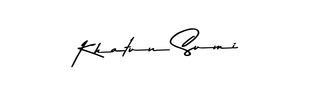 Design your own signature with our free online signature maker. With this signature software, you can create a handwritten (Asem Kandis PERSONAL USE) signature for name Khatun Sumi. Khatun Sumi signature style 9 images and pictures png