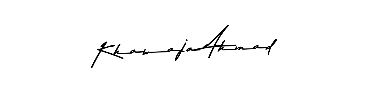 Use a signature maker to create a handwritten signature online. With this signature software, you can design (Asem Kandis PERSONAL USE) your own signature for name Khawaja Ahmad. Khawaja Ahmad signature style 9 images and pictures png