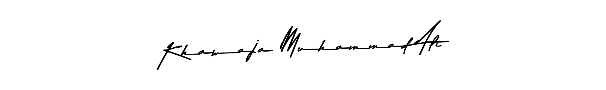Use a signature maker to create a handwritten signature online. With this signature software, you can design (Asem Kandis PERSONAL USE) your own signature for name Khawaja Muhammad Ali. Khawaja Muhammad Ali signature style 9 images and pictures png