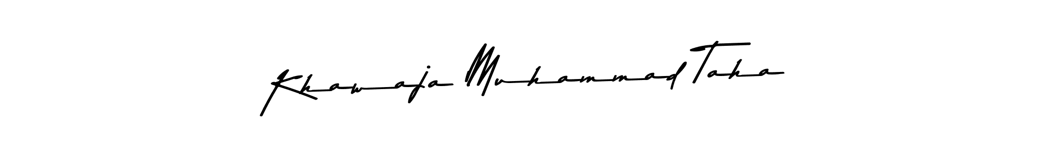 Create a beautiful signature design for name Khawaja Muhammad Taha. With this signature (Asem Kandis PERSONAL USE) fonts, you can make a handwritten signature for free. Khawaja Muhammad Taha signature style 9 images and pictures png