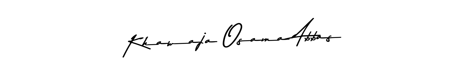 You can use this online signature creator to create a handwritten signature for the name Khawaja Osama Abbas. This is the best online autograph maker. Khawaja Osama Abbas signature style 9 images and pictures png