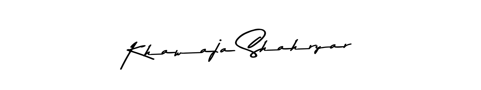 The best way (Asem Kandis PERSONAL USE) to make a short signature is to pick only two or three words in your name. The name Khawaja Shahryar include a total of six letters. For converting this name. Khawaja Shahryar signature style 9 images and pictures png