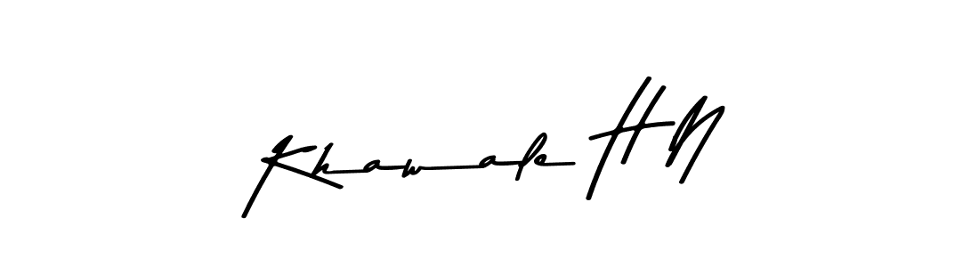 How to make Khawale H N signature? Asem Kandis PERSONAL USE is a professional autograph style. Create handwritten signature for Khawale H N name. Khawale H N signature style 9 images and pictures png