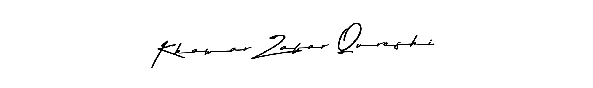 The best way (Asem Kandis PERSONAL USE) to make a short signature is to pick only two or three words in your name. The name Khawar Zafar Qureshi include a total of six letters. For converting this name. Khawar Zafar Qureshi signature style 9 images and pictures png