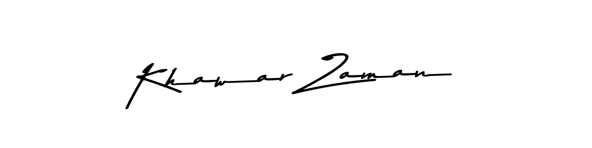 Make a beautiful signature design for name Khawar Zaman. With this signature (Asem Kandis PERSONAL USE) style, you can create a handwritten signature for free. Khawar Zaman signature style 9 images and pictures png