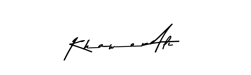 Use a signature maker to create a handwritten signature online. With this signature software, you can design (Asem Kandis PERSONAL USE) your own signature for name Khawer Ali. Khawer Ali signature style 9 images and pictures png