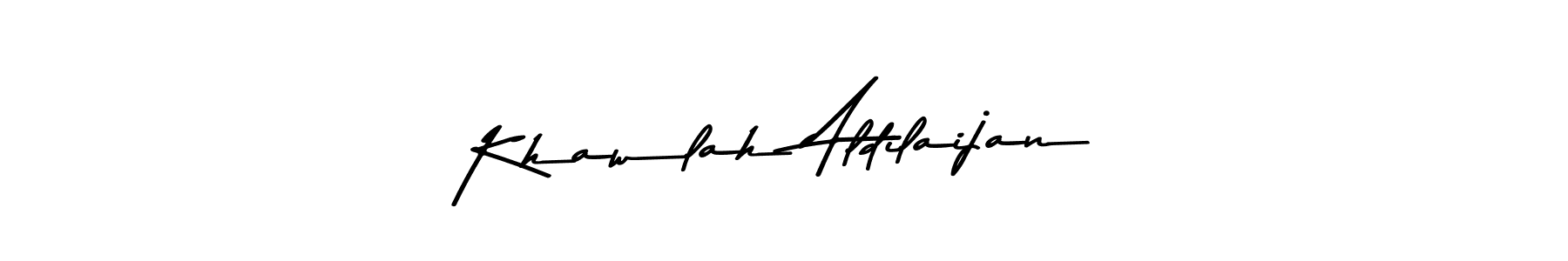 Design your own signature with our free online signature maker. With this signature software, you can create a handwritten (Asem Kandis PERSONAL USE) signature for name Khawlah Aldilaijan. Khawlah Aldilaijan signature style 9 images and pictures png