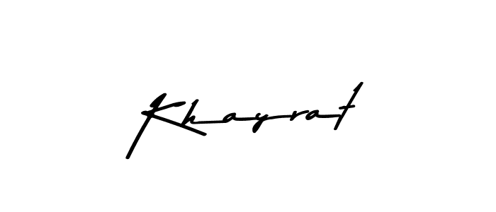 Use a signature maker to create a handwritten signature online. With this signature software, you can design (Asem Kandis PERSONAL USE) your own signature for name Khayrat. Khayrat signature style 9 images and pictures png