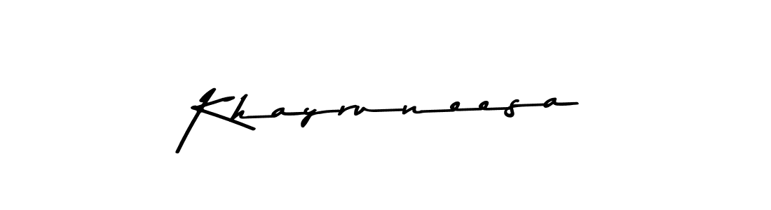 Design your own signature with our free online signature maker. With this signature software, you can create a handwritten (Asem Kandis PERSONAL USE) signature for name Khayruneesa. Khayruneesa signature style 9 images and pictures png