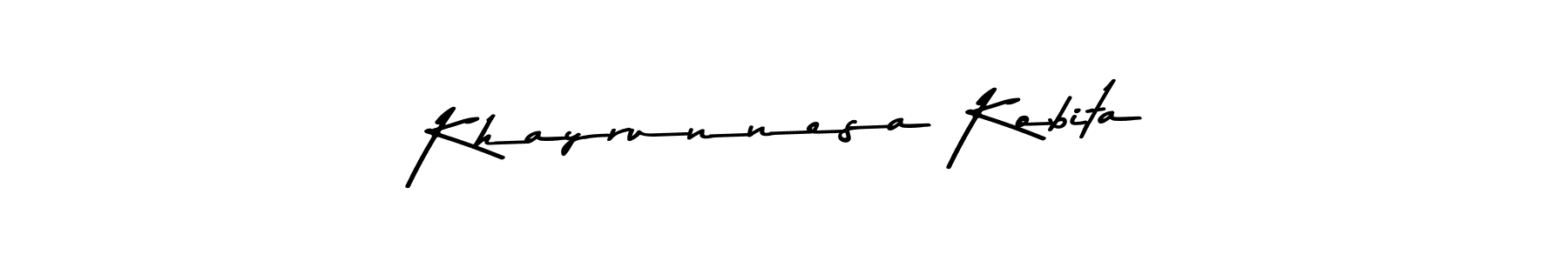 Similarly Asem Kandis PERSONAL USE is the best handwritten signature design. Signature creator online .You can use it as an online autograph creator for name Khayrunnesa Kobita. Khayrunnesa Kobita signature style 9 images and pictures png