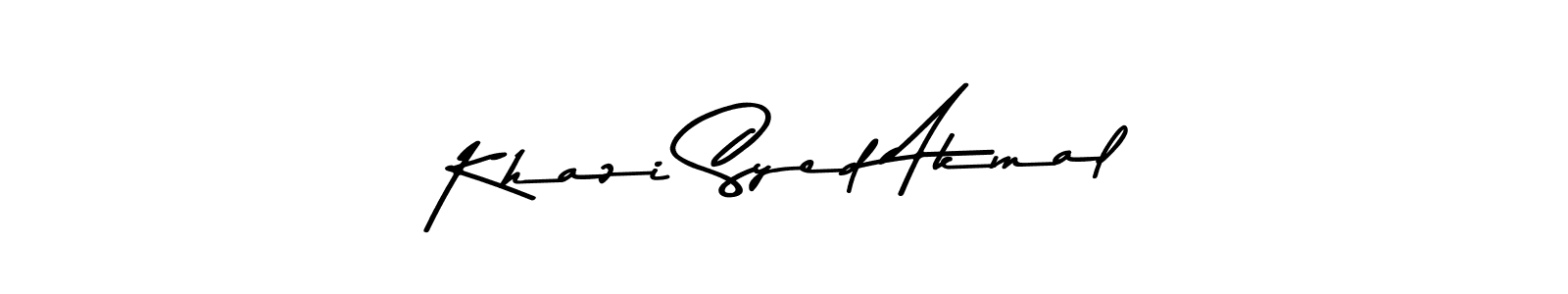 How to make Khazi Syed Akmal name signature. Use Asem Kandis PERSONAL USE style for creating short signs online. This is the latest handwritten sign. Khazi Syed Akmal signature style 9 images and pictures png