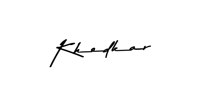 Use a signature maker to create a handwritten signature online. With this signature software, you can design (Asem Kandis PERSONAL USE) your own signature for name Khedkar. Khedkar signature style 9 images and pictures png