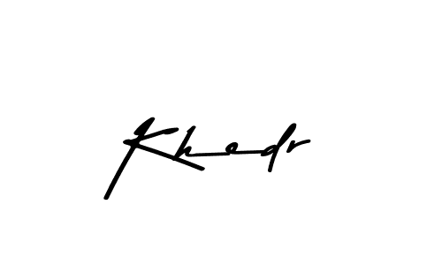 The best way (Asem Kandis PERSONAL USE) to make a short signature is to pick only two or three words in your name. The name Khedr include a total of six letters. For converting this name. Khedr signature style 9 images and pictures png
