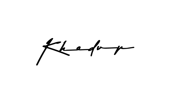 Use a signature maker to create a handwritten signature online. With this signature software, you can design (Asem Kandis PERSONAL USE) your own signature for name Khedup. Khedup signature style 9 images and pictures png