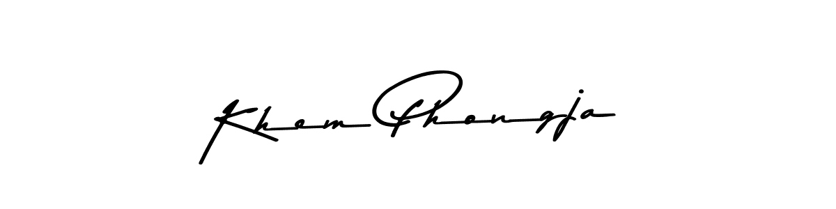 The best way (Asem Kandis PERSONAL USE) to make a short signature is to pick only two or three words in your name. The name Khem Phongja include a total of six letters. For converting this name. Khem Phongja signature style 9 images and pictures png