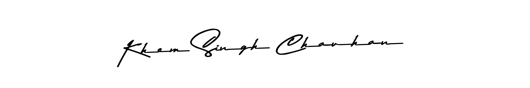 This is the best signature style for the Khem Singh Chauhan name. Also you like these signature font (Asem Kandis PERSONAL USE). Mix name signature. Khem Singh Chauhan signature style 9 images and pictures png