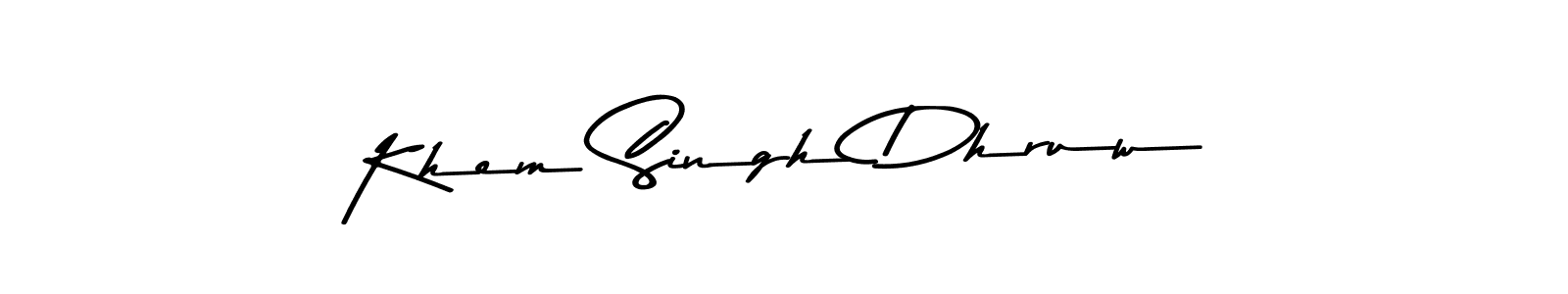 Make a short Khem Singh Dhruw signature style. Manage your documents anywhere anytime using Asem Kandis PERSONAL USE. Create and add eSignatures, submit forms, share and send files easily. Khem Singh Dhruw signature style 9 images and pictures png