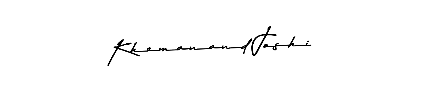 Make a beautiful signature design for name Khemanand Joshi. Use this online signature maker to create a handwritten signature for free. Khemanand Joshi signature style 9 images and pictures png