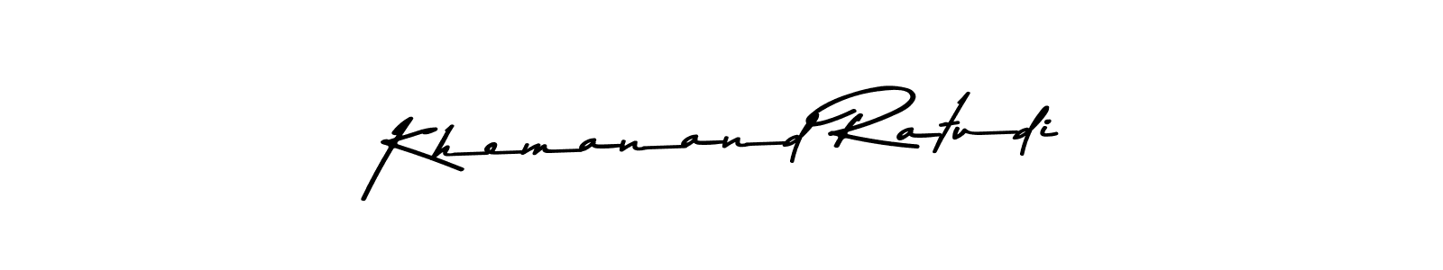 Make a beautiful signature design for name Khemanand Ratudi. Use this online signature maker to create a handwritten signature for free. Khemanand Ratudi signature style 9 images and pictures png