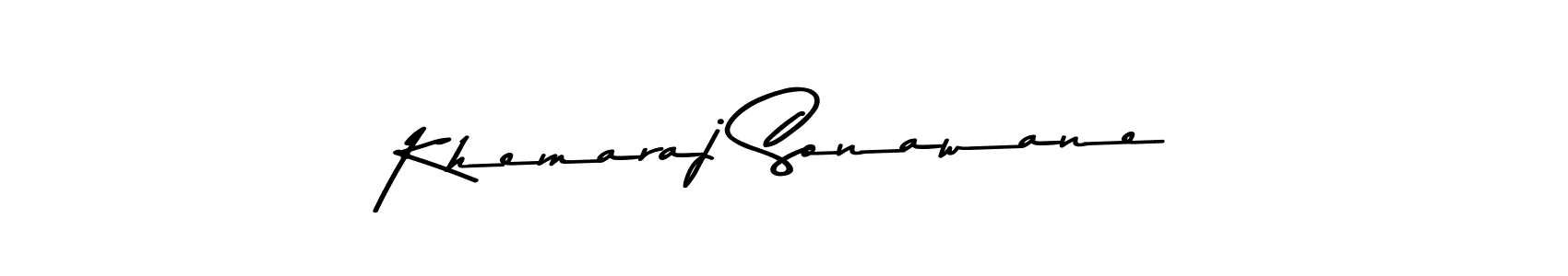You should practise on your own different ways (Asem Kandis PERSONAL USE) to write your name (Khemaraj Sonawane) in signature. don't let someone else do it for you. Khemaraj Sonawane signature style 9 images and pictures png