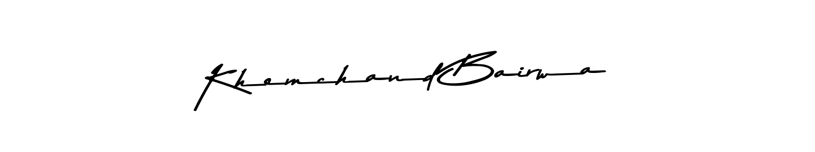 Create a beautiful signature design for name Khemchand Bairwa. With this signature (Asem Kandis PERSONAL USE) fonts, you can make a handwritten signature for free. Khemchand Bairwa signature style 9 images and pictures png