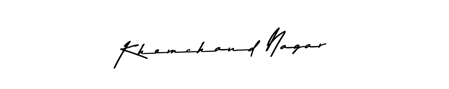 Also You can easily find your signature by using the search form. We will create Khemchand Nagar name handwritten signature images for you free of cost using Asem Kandis PERSONAL USE sign style. Khemchand Nagar signature style 9 images and pictures png