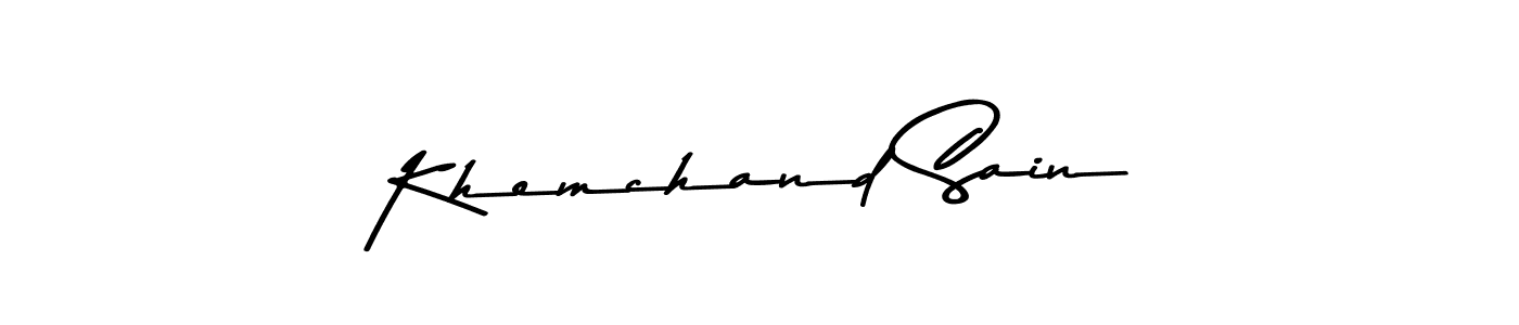 The best way (Asem Kandis PERSONAL USE) to make a short signature is to pick only two or three words in your name. The name Khemchand Sain include a total of six letters. For converting this name. Khemchand Sain signature style 9 images and pictures png