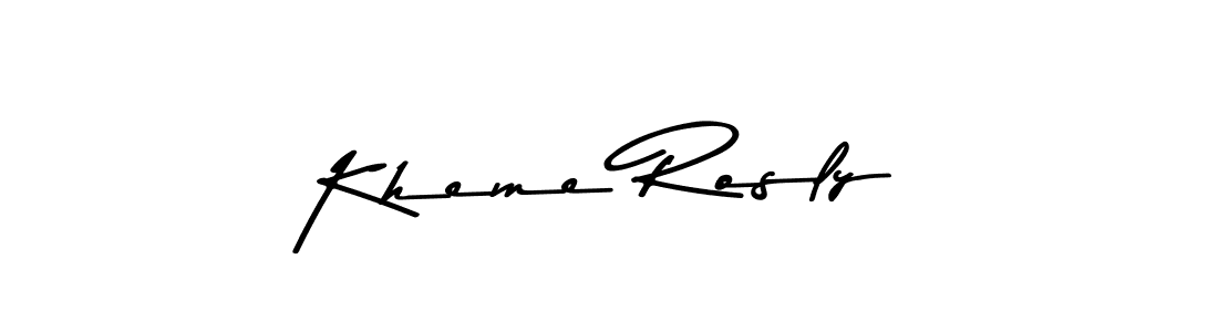 Here are the top 10 professional signature styles for the name Kheme Rosly. These are the best autograph styles you can use for your name. Kheme Rosly signature style 9 images and pictures png